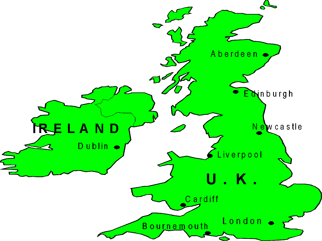 clipart map of uk and ireland - photo #38